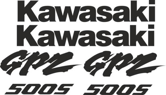 Sticker Master Kawasaki Gpz 500 Set etiket çıkartma oto motor - 0