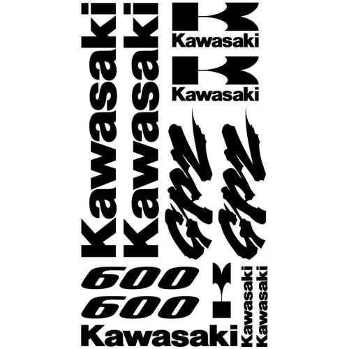 Sticker Master Kawasaki GPZ 600 Set etiket çıkartma oto motor - 0