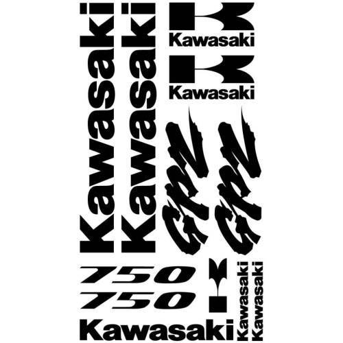 Sticker Master Kawasaki GPZ 750 Set etiket çıkartma oto motor - 0