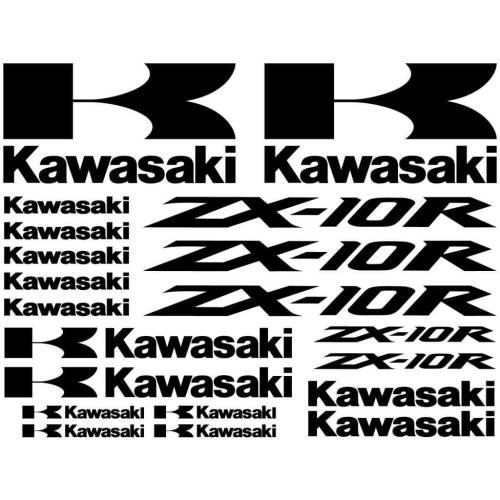 Sticker Master Kawasaki ZX-10r Etiket Set çıkartma oto motor - 0