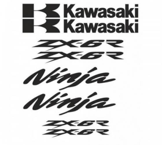 Sticker Master Kawasaki Zxr-6 Etiket Set çıkartma oto motor araba - 0