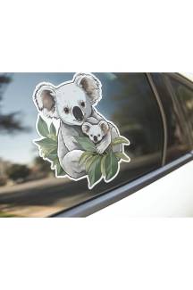 Sticker Master Koala Motorsiklet, Kask,Laptop Ve Araç Sticker Çıkartma Etiket 15x15 Cm