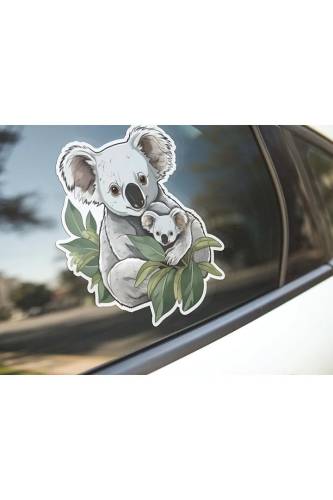 Sticker Master Koala Motorsiklet, Kask,Laptop Ve Araç Sticker Çıkartma Etiket 15x15 Cm - 0