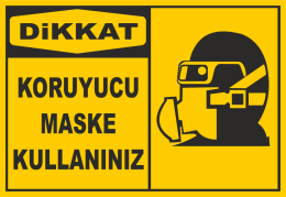 Sticker Master Koruyucu Maske Kullanın Uyarı Levhası Etiket çıkar