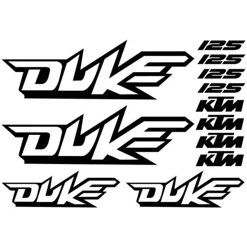 Sticker Master Ktm 125 Duke Sticker Set 3 etiket çıkartma motor - 0