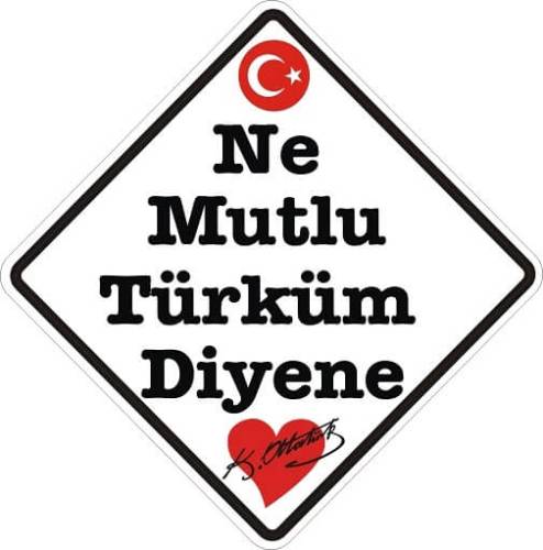 Sticker Master Ne Mutlu Türküm Diyene Etiket çıkartma oto motor - 0