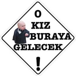 Sticker Master O Kız Buraya Gelecek Etiket çıkartma oto motor