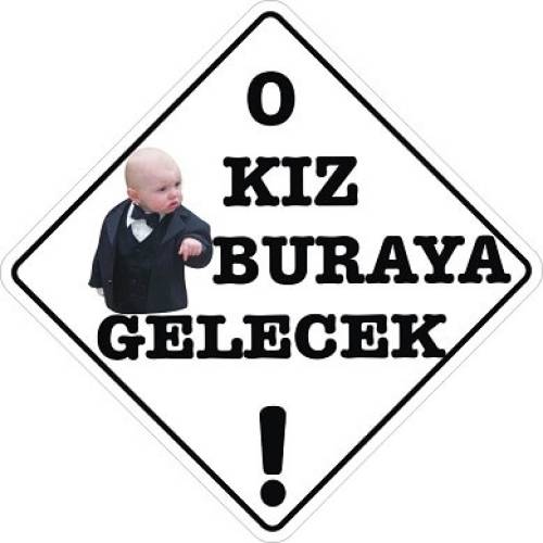 Sticker Master O Kız Buraya Gelecek Etiket çıkartma oto motor - 0