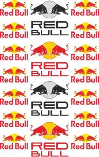 Sticker Master Red Bull Sticker Set etiket çıkartma motor araba