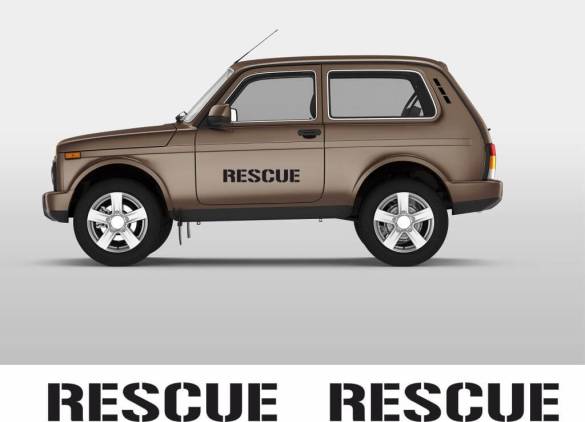 Sticker Master Rescue Jeep Sticker Etiket çıkartma oto motor - 0