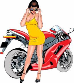 Sticker Master Sexy Women Motorbike Sticker etiket çıkartma oto