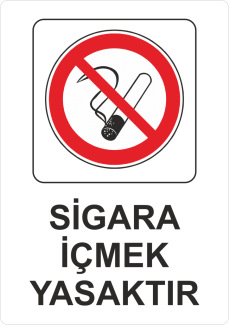 Sticker Master Sigara İçmek Yasaktır Sticker Etiket çıkartma oto