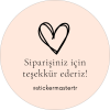 Sticker Master Şirketler Için Teşekkür Ederiz Kalp Sticker Etiket Paketleme Kutu Zarf 4 x 4 cm 50LI - Thumbnail (2)