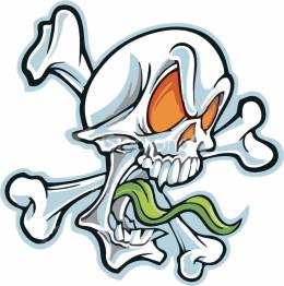 Sticker Master Skull Sticker Etiket çıkartma oto motor araba