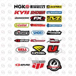 Sticker Master Sponsor Set 9 Sticker Etiket Çıkartma Oto Motor Pc