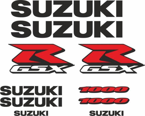 Sticker Master Suzuki Gsxr 1000 Set etiket çıkartma oto motor - 0