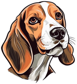 Sticker Master Tazı Beagle Motorsiklet, Kask , Laptop Ve Araç Oto Sticker Etiket Çıkartma 14x15 Cm