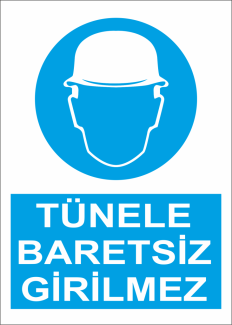 Sticker Master Tünele Baretsiz Girilmez Etiket çıkartma oto motor