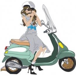 Sticker Master Vespa Girl 1etiket çıkartma oto motor araba