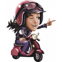 Sticker Master Vespa Girl Motor Etiket çıkartma oto motor araba