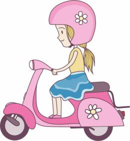 Sticker Master Vespa Girl Red Etiket çıkartma oto motor araba