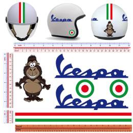 Sticker Master Vespa Kask Etiket Seti çıkartma oto motor araba