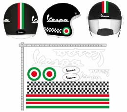 Sticker Master Vespa Kask İtalyan Sticker Seti Motor