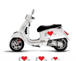 Sticker Master Vespa Love Sticker Etiket çıkartma oto motor araba