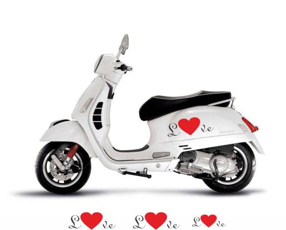 Sticker Master Vespa Love Sticker Etiket çıkartma oto motor araba - 0