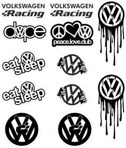 Sticker Master Volkswagen Sticker Set etiket çıkartma oto motor