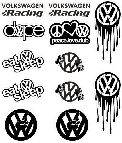 Sticker Master Volkswagen Sticker Set etiket çıkartma oto motor - 0