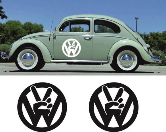 Sticker Master Vw Logo Sticker Setetiket çıkartma oto motor araba - 0