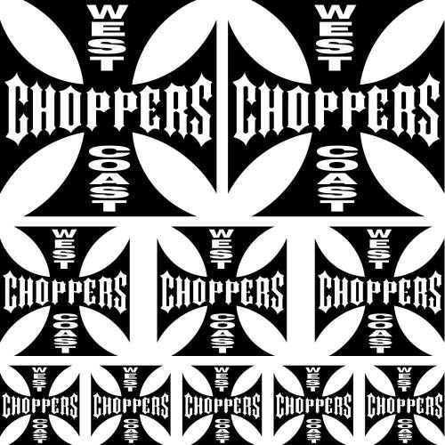 Sticker Master West Coast Choppers Sponsor Set Etiket çıkartma - 0