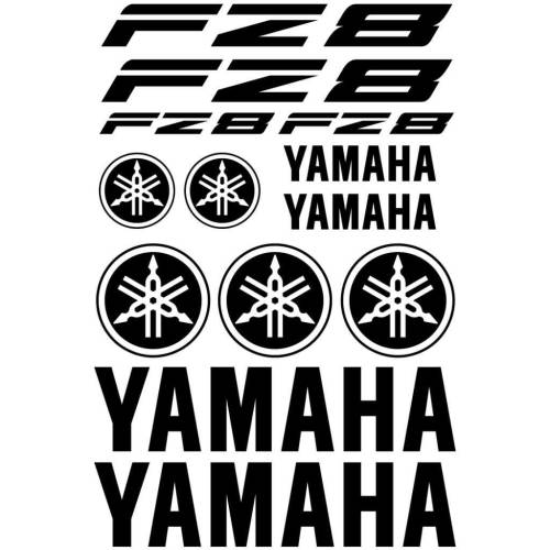 Sticker Master Yamaha FZ8 Sticker Set etiket çıkartma oto motor - 0