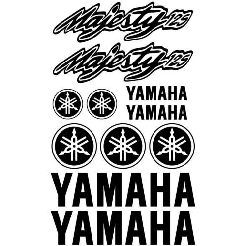 Sticker Master Yamaha Majesty 125 Set etiket çıkartma oto motor - 0