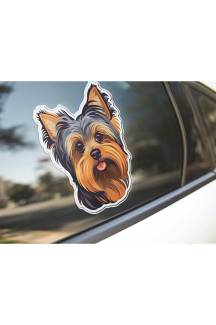 Sticker Master Yorkshire Terrier - Terrier Motorsiklet, Kask,Laptop Ve Araç Sticker Etiket 12x15 Cm