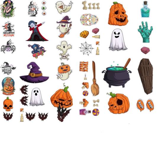 Sticker Masters 60 Parça Halloween Sticker Etiket Çıkartma Pc Laptop Araba Oto Motor Ortalama 8-10 cm 0757090688594 - 1